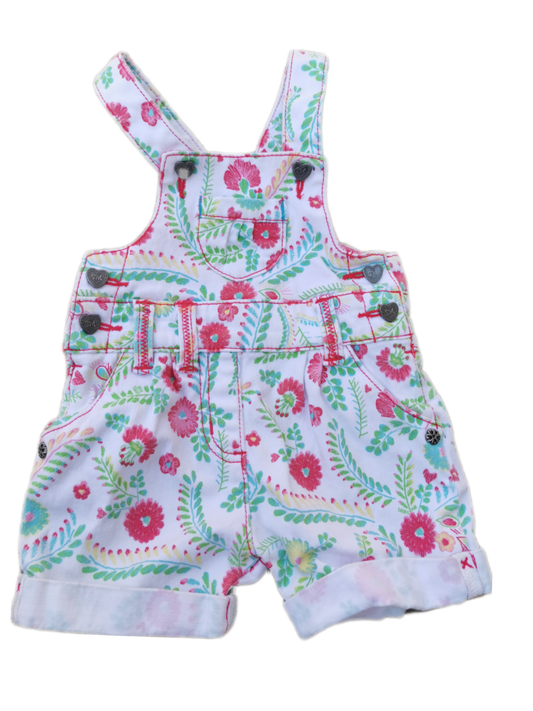 Salopette short fleurs pétillantes 3-6mois Souris mini