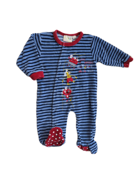 Pyjama velours 9mois Petit Point*