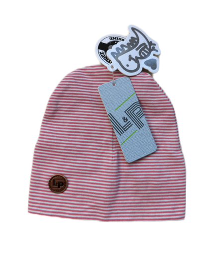 Tuque boston en coton 3-6mois corail crème L&P Neuf