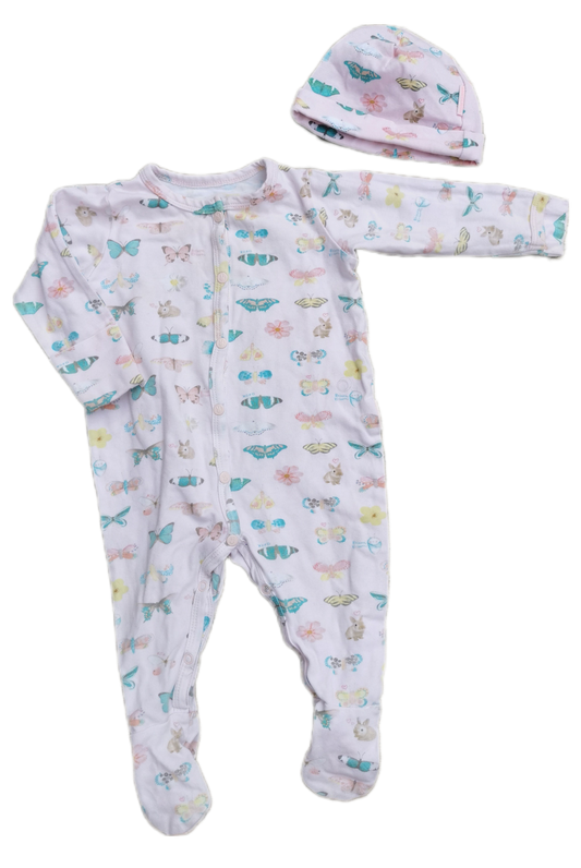 Pyjama et chapeau Layette Douceur Pastel 3-6mois Souris mini * (C:ASD)