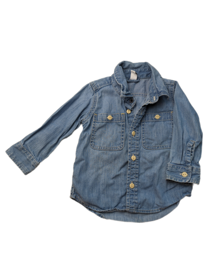 Chemise en jeans 12-18mois Gap * (C:LL)