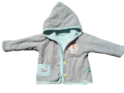 Veste réversible layette Les amis de la jungle 9mois Souris mini (C:LL)