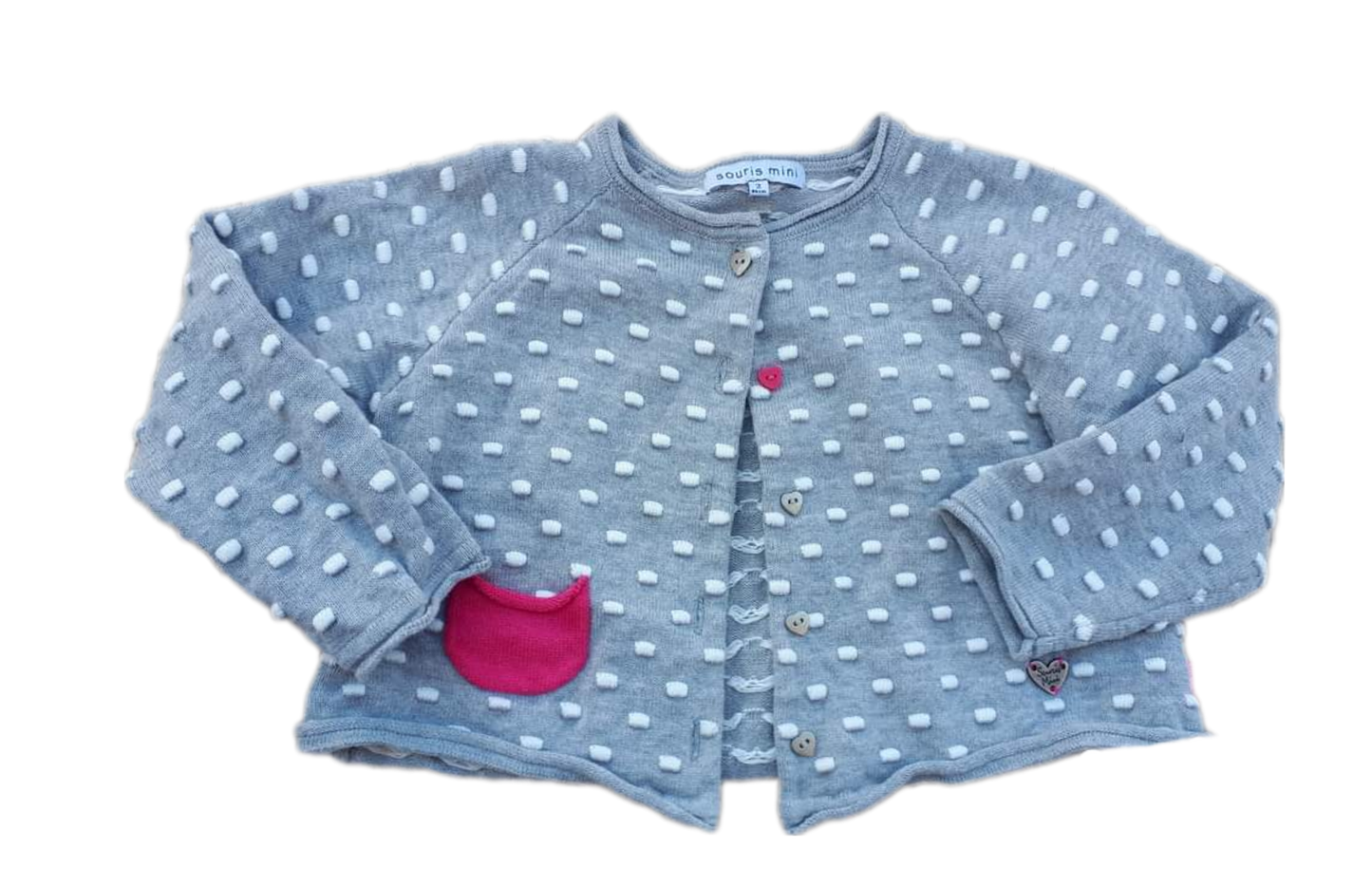 Veste de mailles 2ans Souris mini