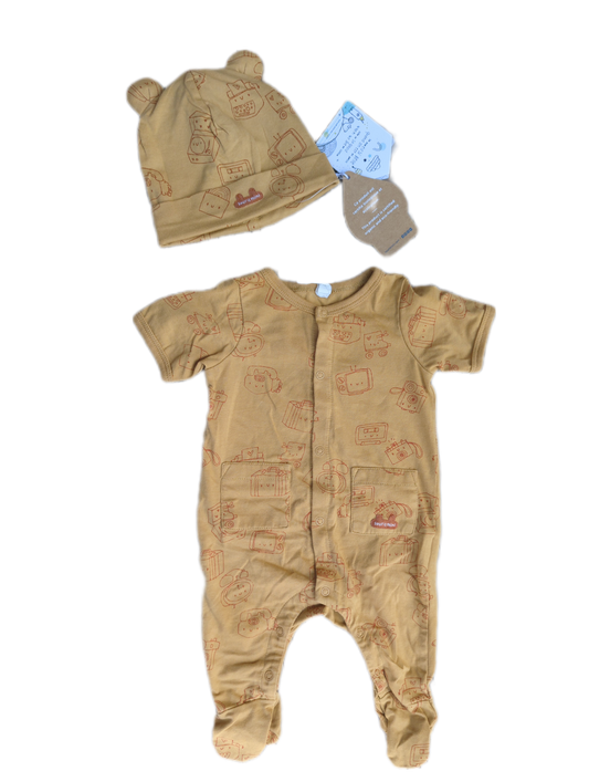 Pyjama et chapeau layette Marché aux puces 0-3mois Souris mini Neuf