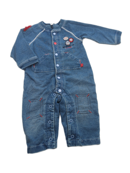 Ensemble une-pièce en jeans 3-6mois Souris mini (C:KL)