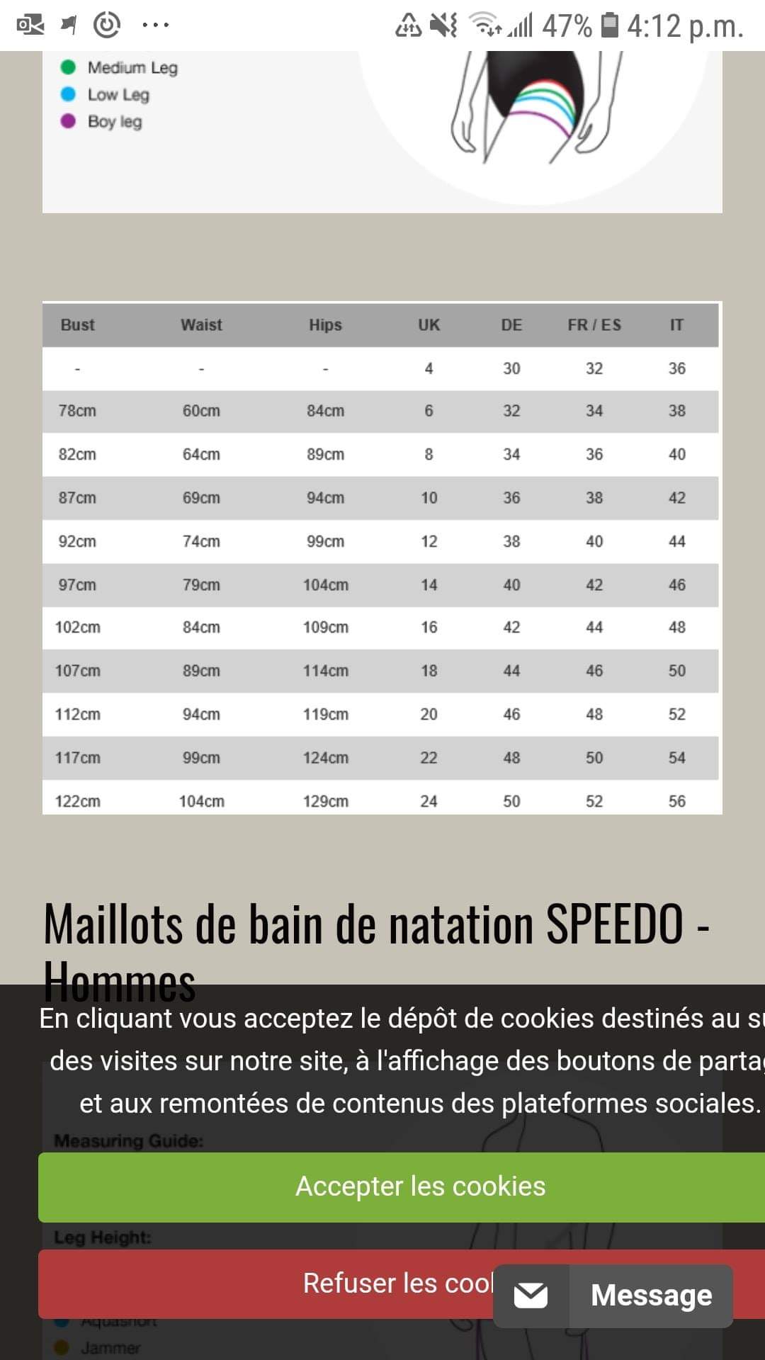 Maillot Speedo gr 24