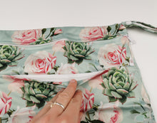 Load image into Gallery viewer, Sac roses double poche imperméable réutilisable 36*29cm neuf
