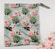 Load image into Gallery viewer, Sac roses double poche imperméable réutilisable 36*29cm neuf
